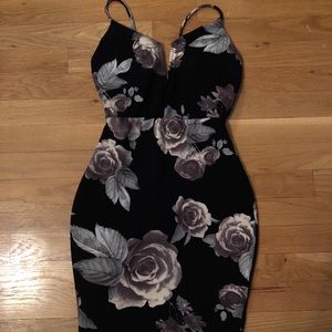F21 floral bodycon dress